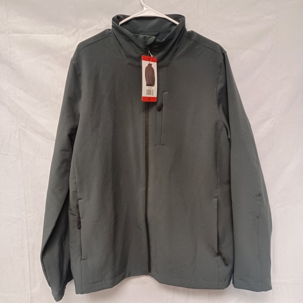 32 Degrees Men's Full Zip Jacket‎ Grey Size Medium Zip Pockets Polyester Spandex